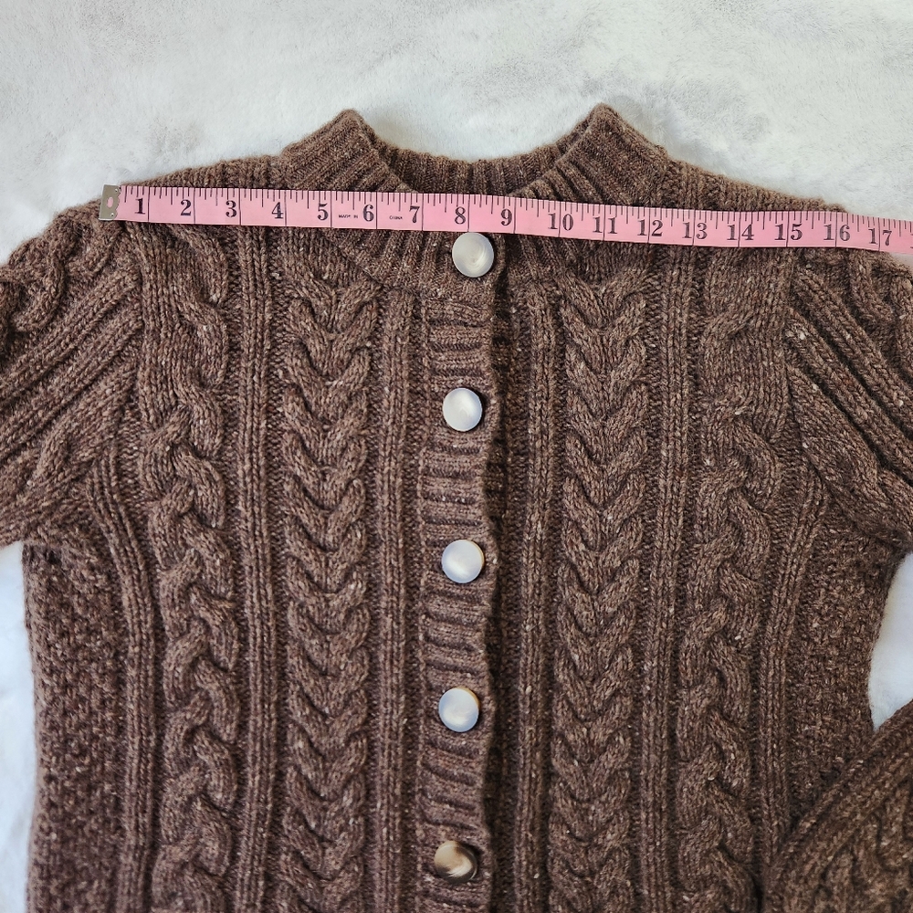 NWT Sezane Andina Sweater Sezane Cardigan Chunky Cable Knit Braided Knit Jumper - Picture 16 of 16